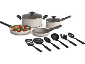 BELLA 12 Piece Cookware Set with EverGood Ceramic Nonstick Coating