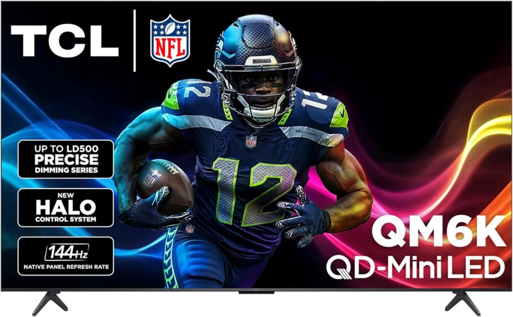TCL 65-Inch QM6K QLED 4K Smart QD-Mini LED TV with Google TV