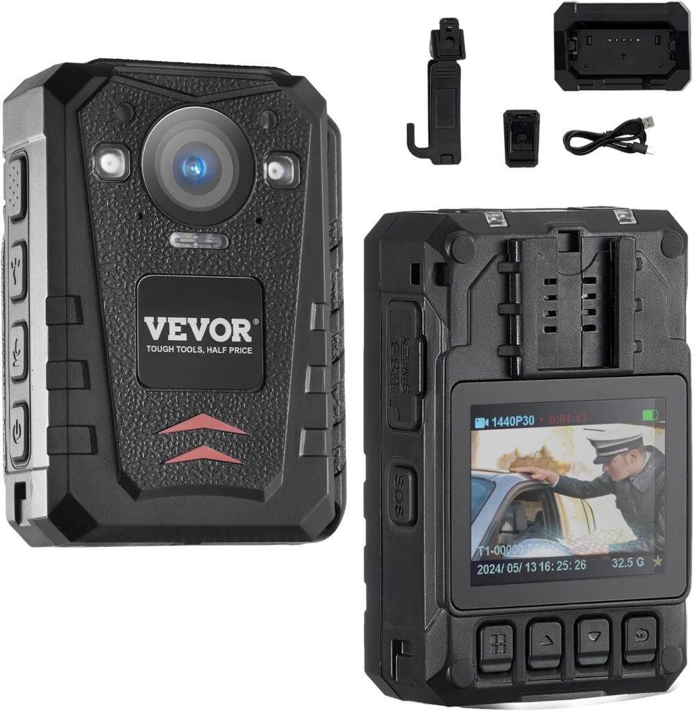 VEVOR 1440P HD Police Body Camera with Audio Video Recording Picture