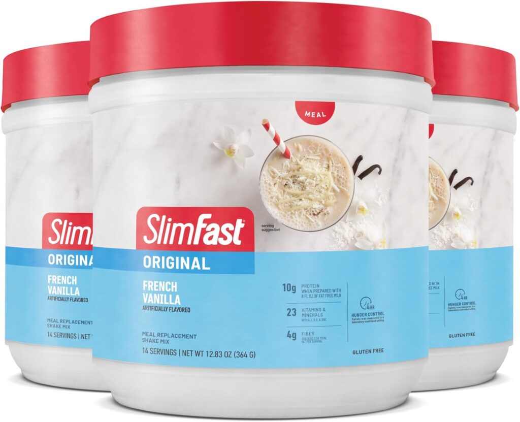 3-Pack SlimFast Original Meal Replacement Powder French Vanilla