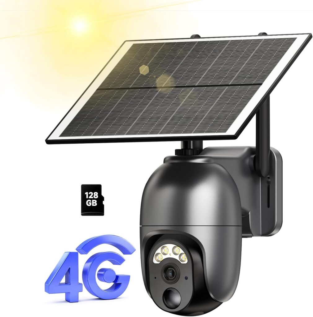 LIWAN 4G LTE Cellular Security Camera Wireless Outdoor