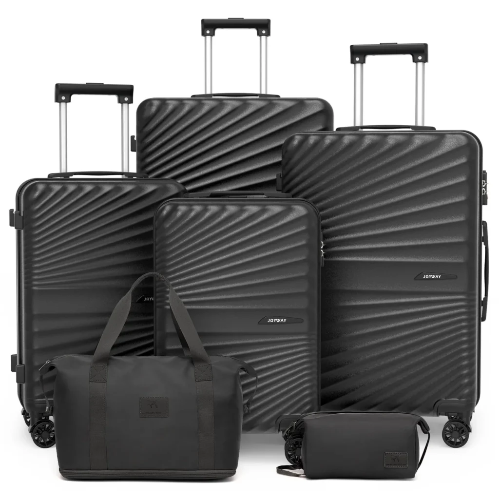 Joyway Luggage Set 6 Piece ABS Hardside Lightweight Suitcase