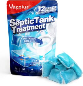 Vacplus Septic Tank Treatment 12 Pcs for 1-Year Supply