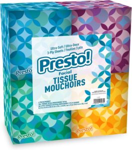 264-Count Presto! Ultra-Soft 3-Ply Premium Facial Tissues