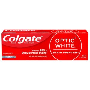 Colgate Optic White Stain Fighter Whitening Toothpaste, 4.2 oz
